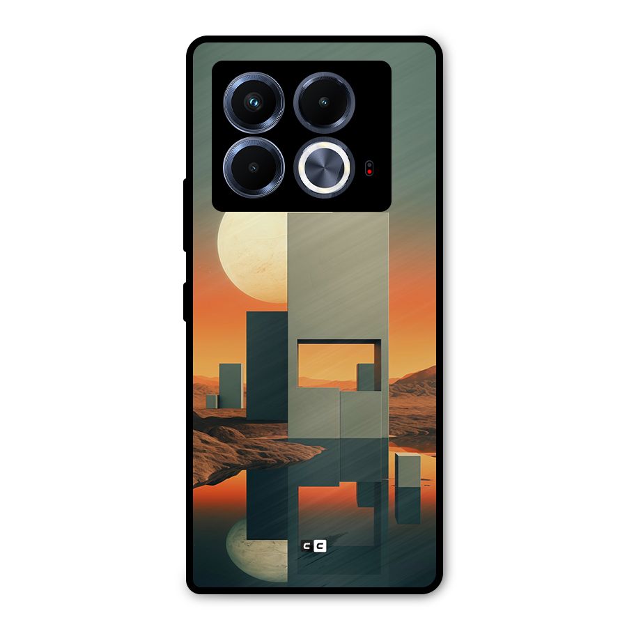 Geometric Sculpture Metal Back Case for Infinix Note 40 5G