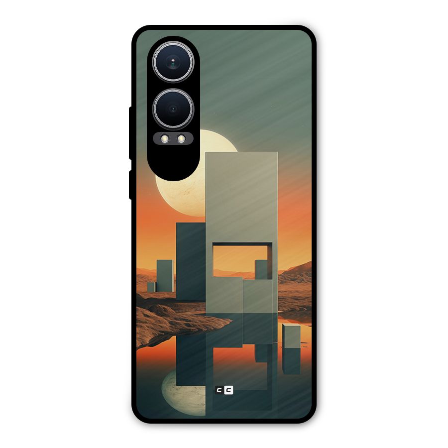 Geometric Sculpture Metal Back Case for OnePlus Nord CE4 Lite