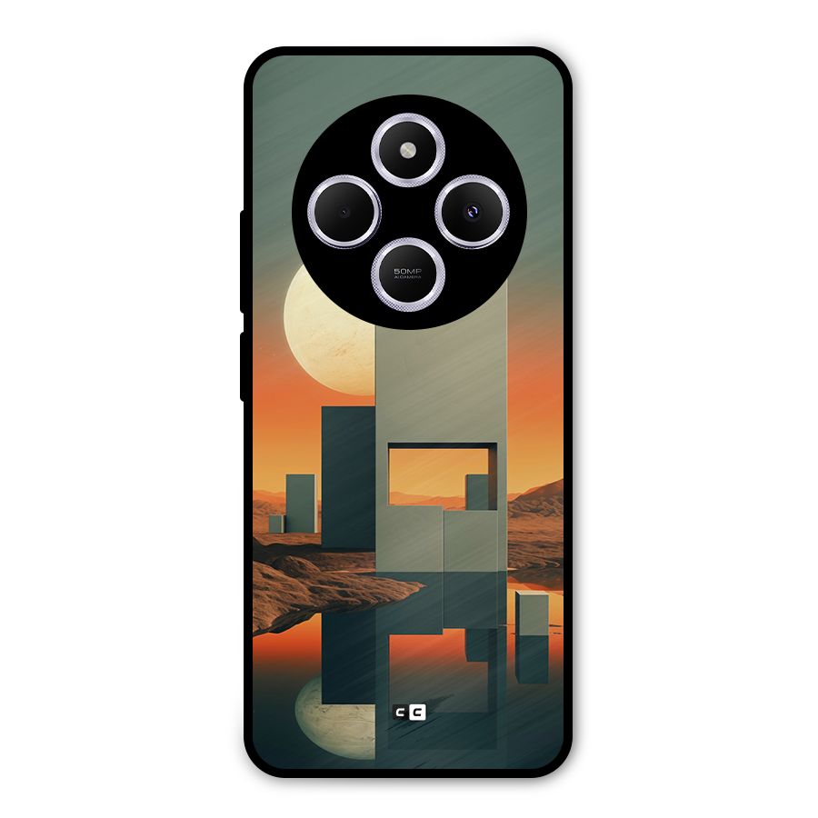 Geometric Sculpture Metal Back Case for Poco C75 5G