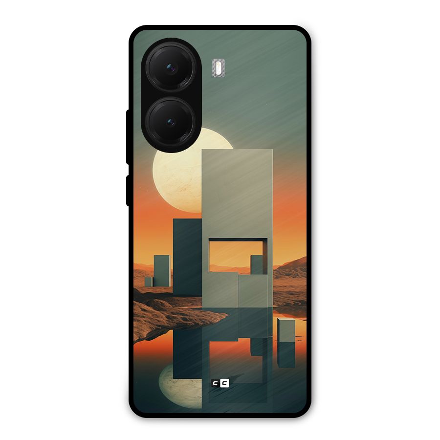 Geometric Sculpture Metal Back Case for Poco X7 Pro