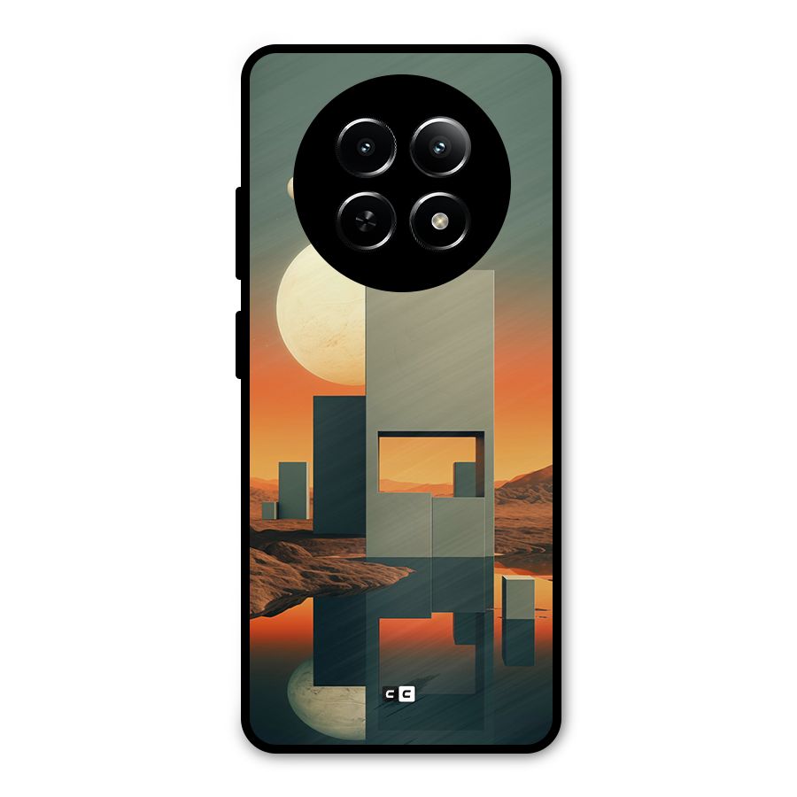 Geometric Sculpture Metal Back Case for Realme 13