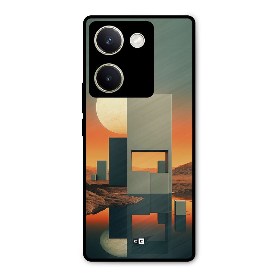Geometric Sculpture Metal Back Case for Vivo Y200 Pro
