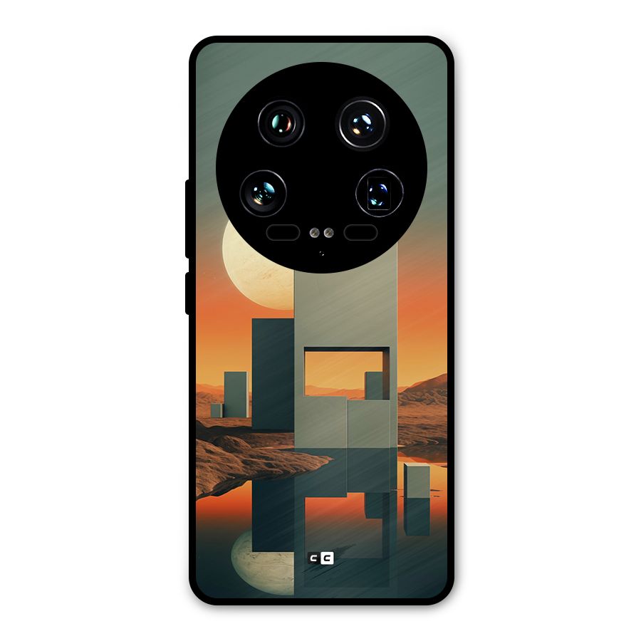 Geometric Sculpture Metal Back Case for Xiaomi 14 Ultra