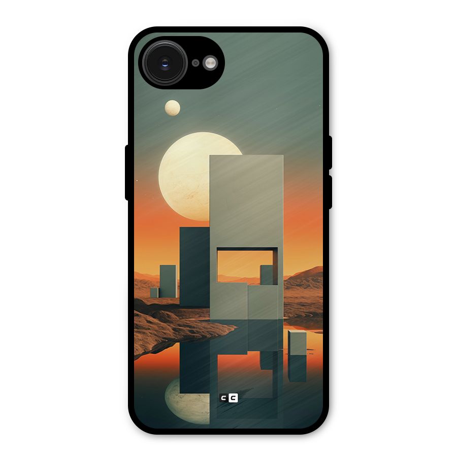 Geometric Sculpture Metal Back Case for iPhone 16e