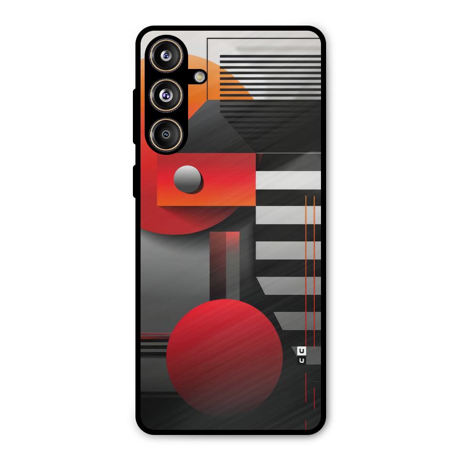 Geometrical Marvel Metal Back Case for Galaxy F55
