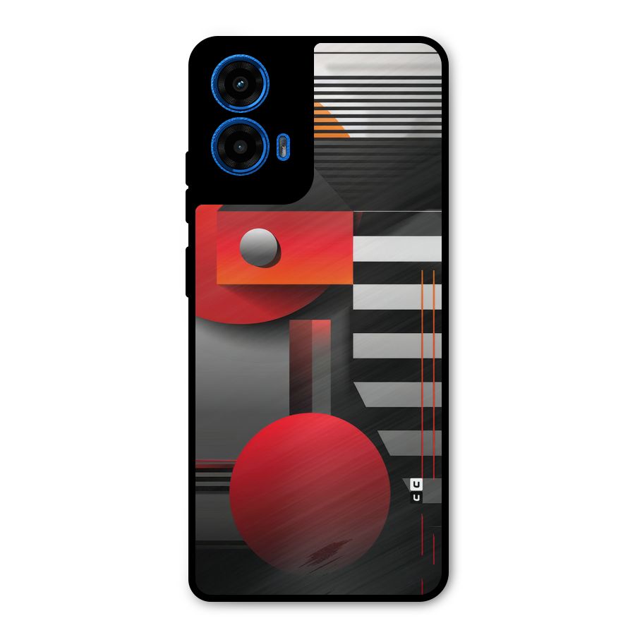 Geometrical Marvel Metal Back Case for Moto G45