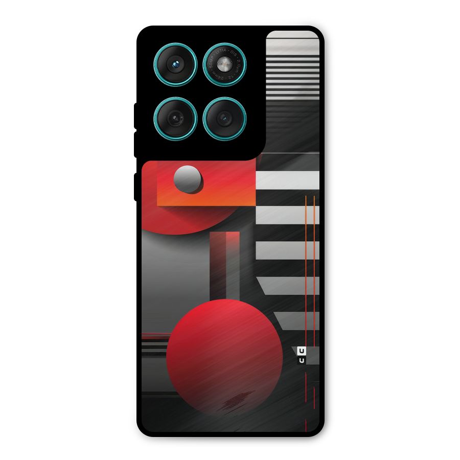 Geometrical Marvel Metal Back Case for Motorola Edge 60 Fusion