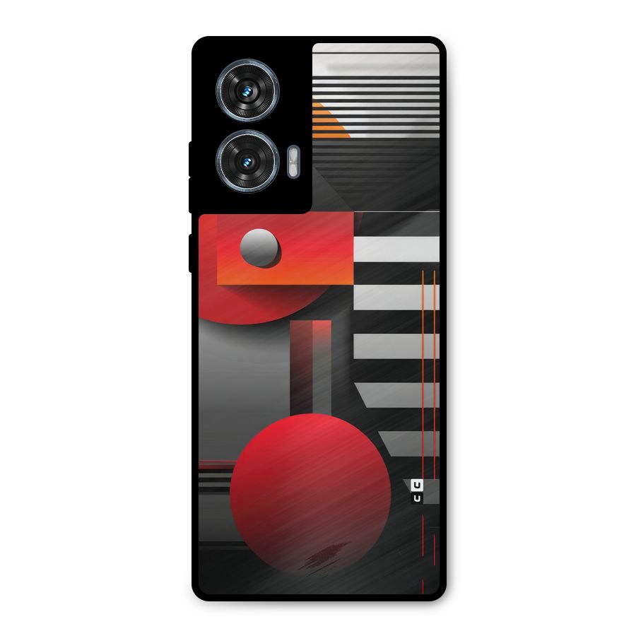 Geometrical Marvel Metal Back Case for Motorola G96
