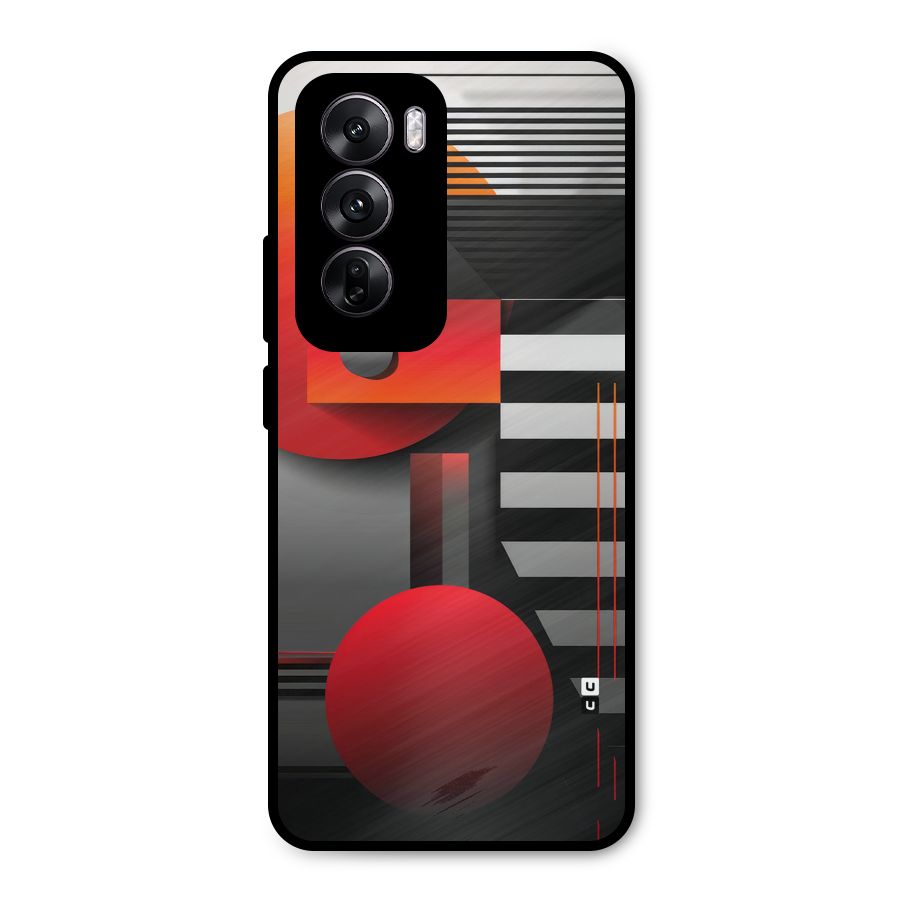 Geometrical Marvel Metal Back Case for Oppo Reno12