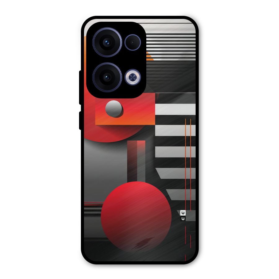 Geometrical Marvel Metal Back Case for Oppo Reno13