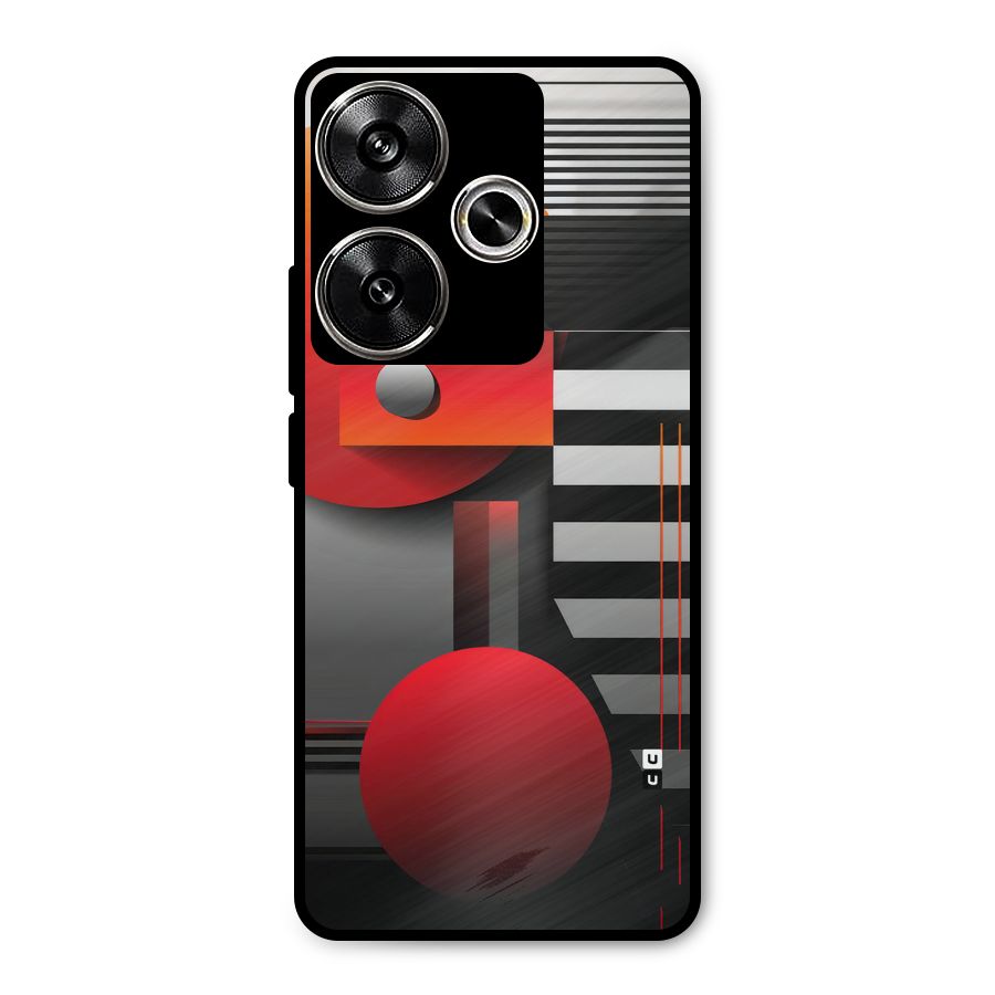 Geometrical Marvel Metal Back Case for Poco F6