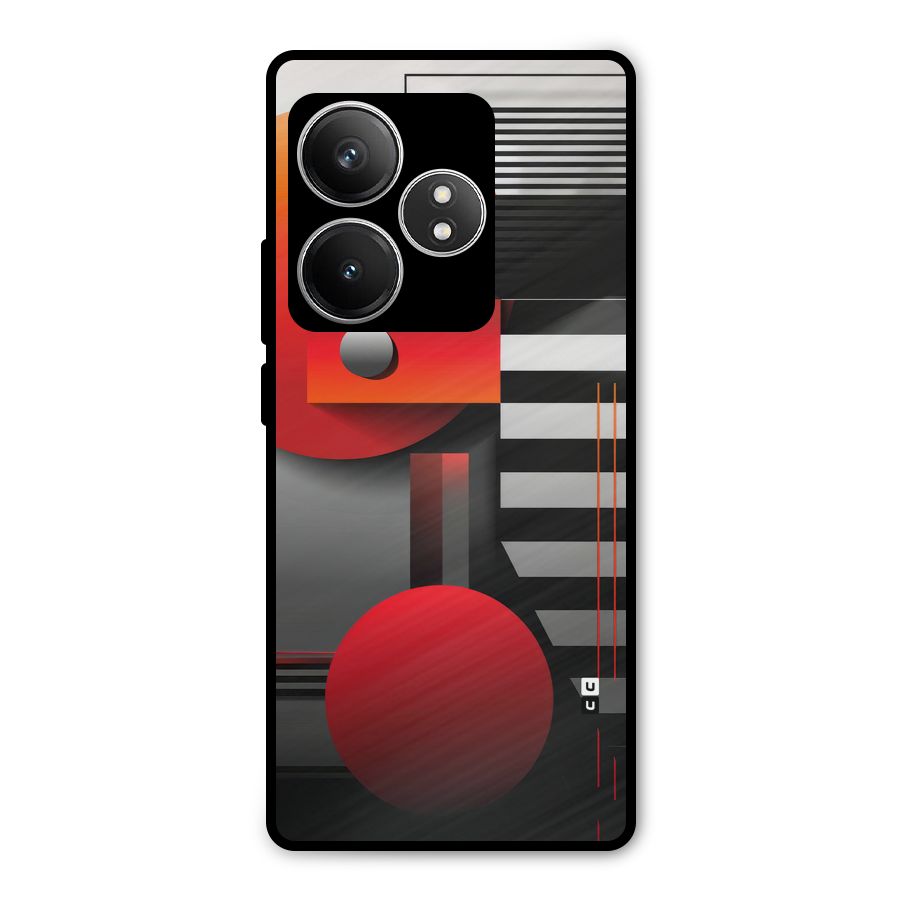 Geometrical Marvel Metal Back Case for Realme GT 6T
