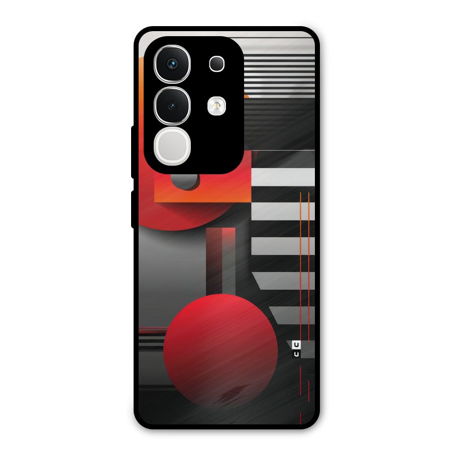 Geometrical Marvel Metal Back Case for Vivo T4x