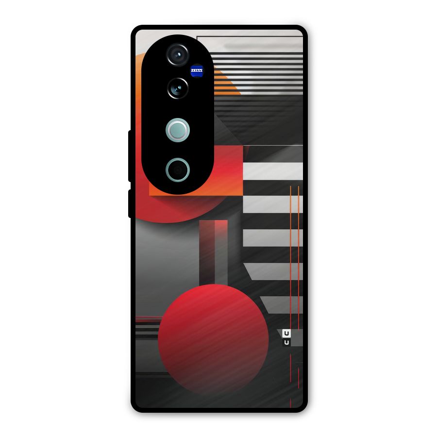 Geometrical Marvel Metal Back Case for Vivo V40