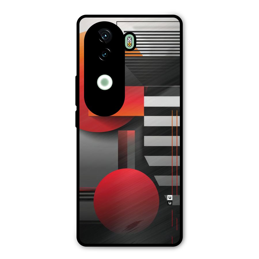 Geometrical Marvel Metal Back Case for Vivo V40e