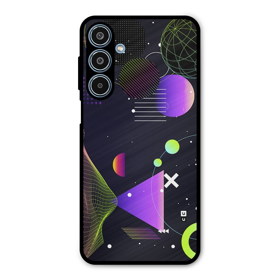Geometrical Wireframe Metal Back Case for Galaxy M35