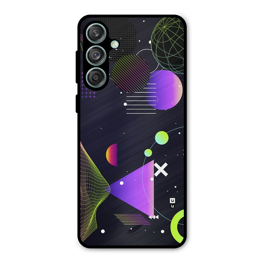 Geometrical Wireframe Metal Back Case for Galaxy M55 5G