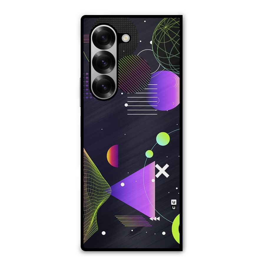 Geometrical Wireframe Metal Back Case for Galaxy Z Fold6