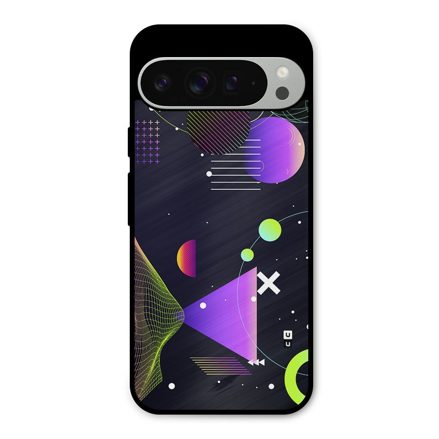 Geometrical Wireframe Metal Back Case for Google Pixel 9 Pro XL