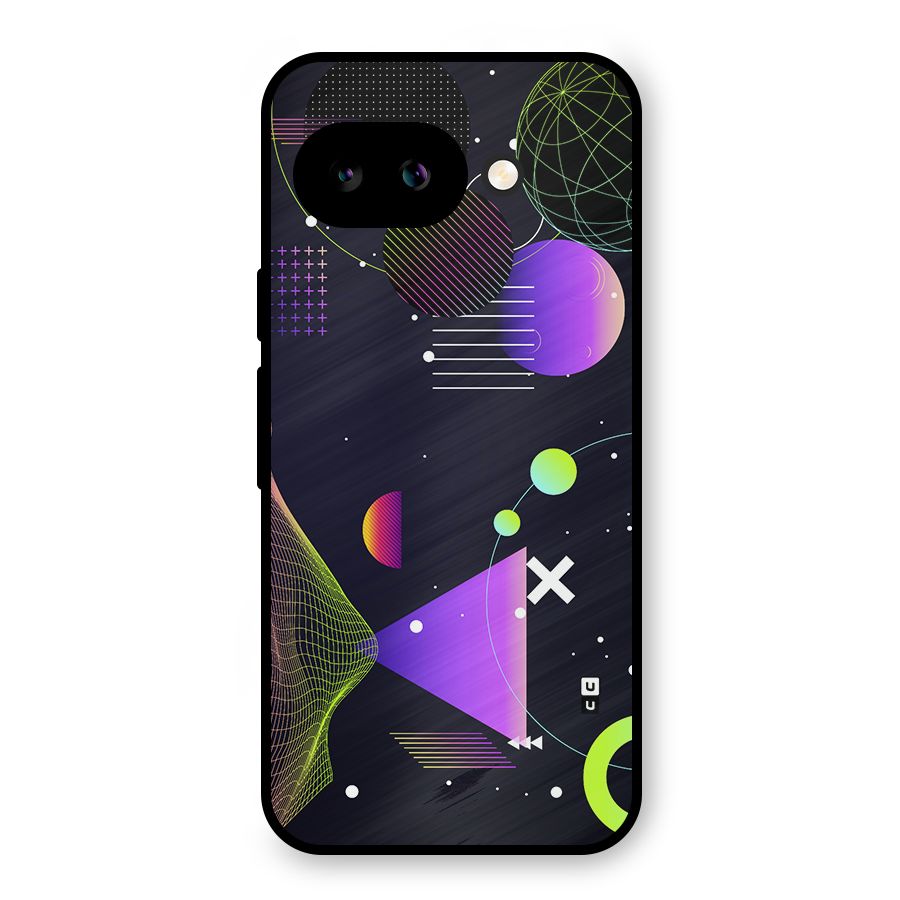 Geometrical Wireframe Metal Back Case for Google Pixel 9a