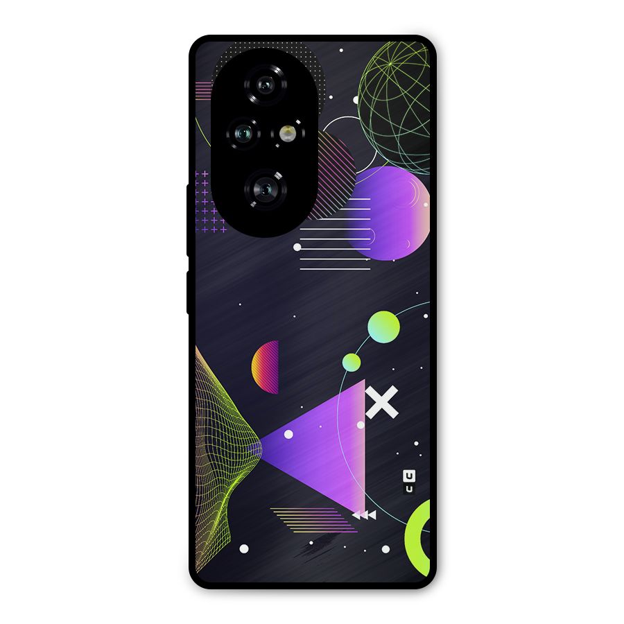 Geometrical Wireframe Metal Back Case for Honor 200 Pro
