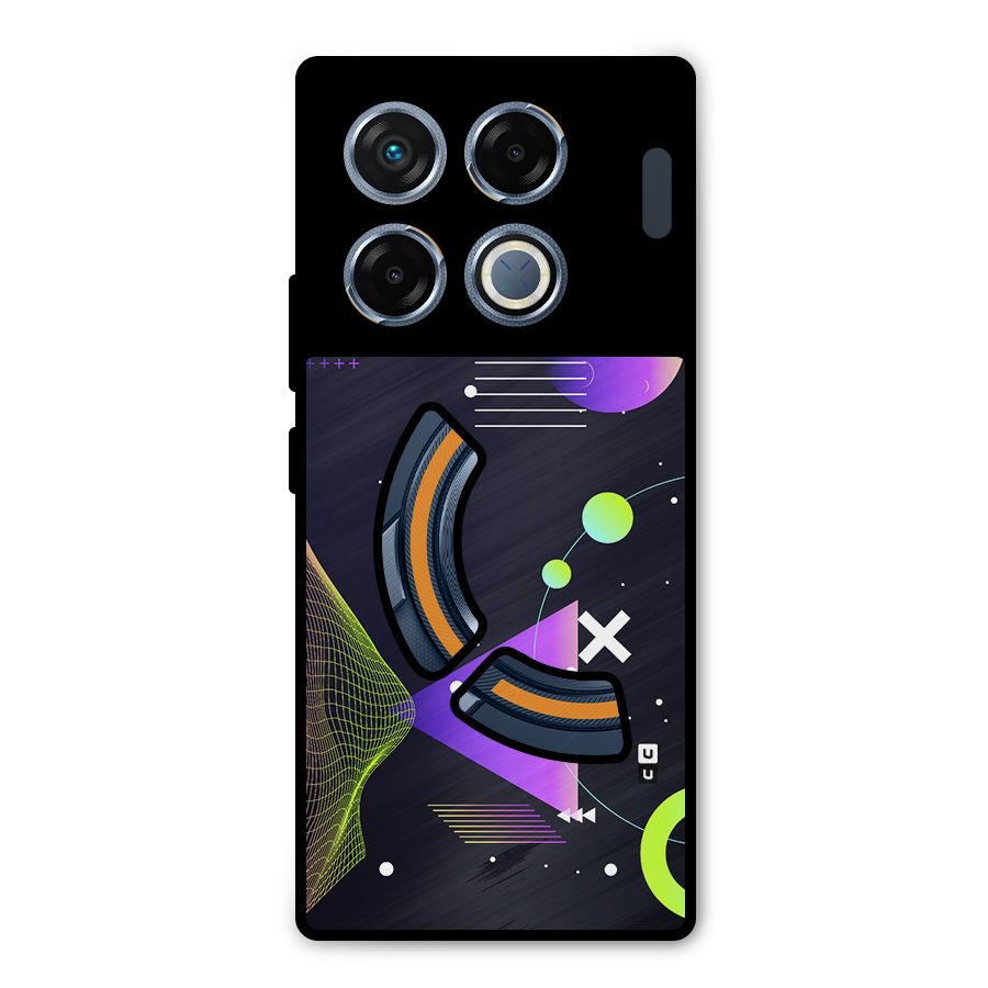 Geometrical Wireframe Metal Back Case for Infinix GT 20 Pro