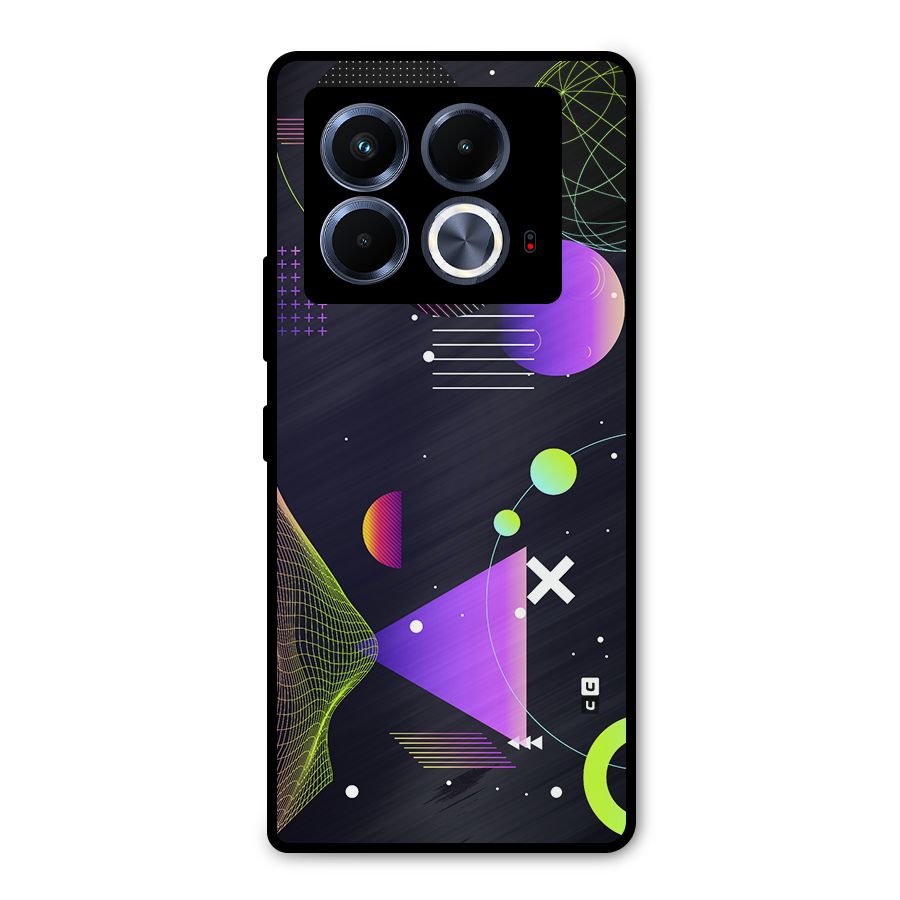 Geometrical Wireframe Metal Back Case for Infinix Note 40 5G