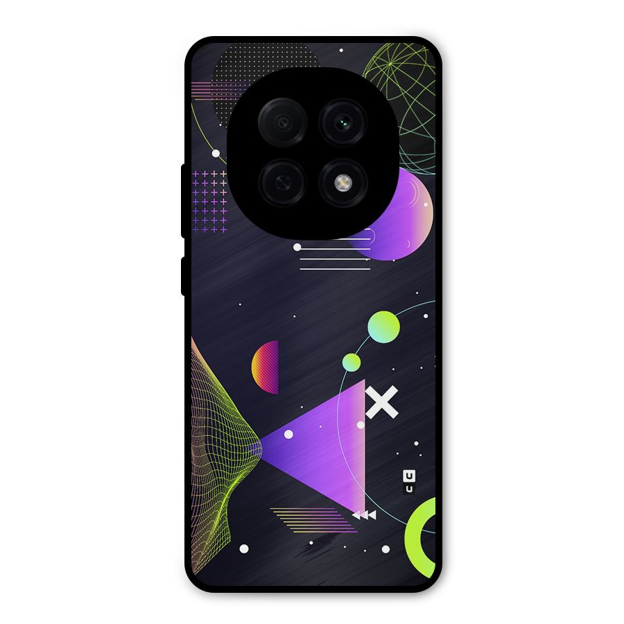 Geometrical Wireframe Metal Back Case for Oppo F29 Pro