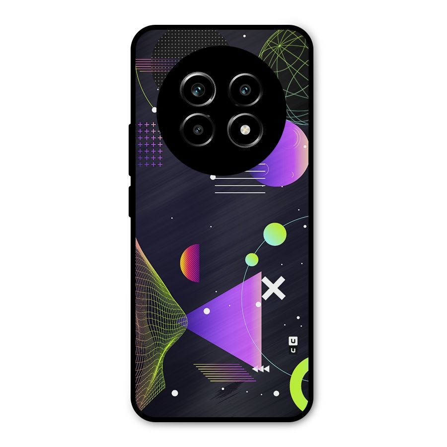 Geometrical Wireframe Metal Back Case for Realme 13 Pro
