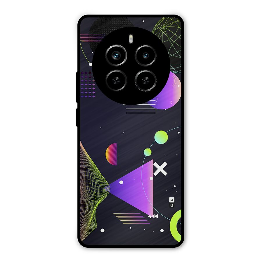 Geometrical Wireframe Metal Back Case for Realme P1 Pro