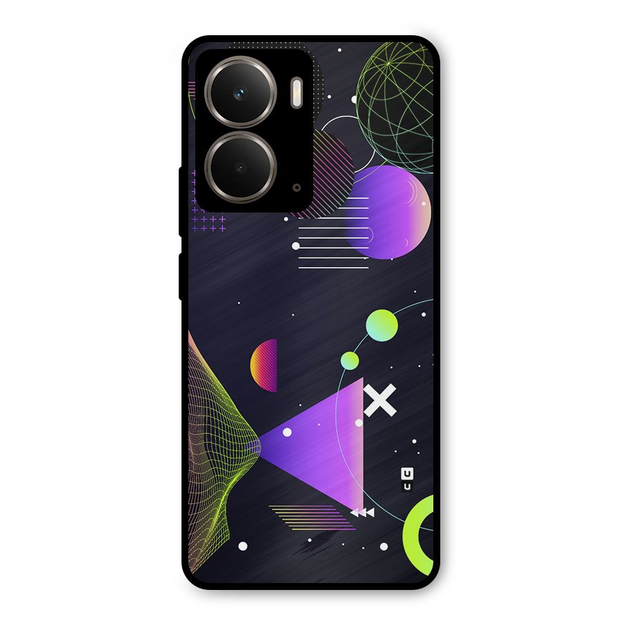 Geometrical Wireframe Metal Back Case for Realme P3