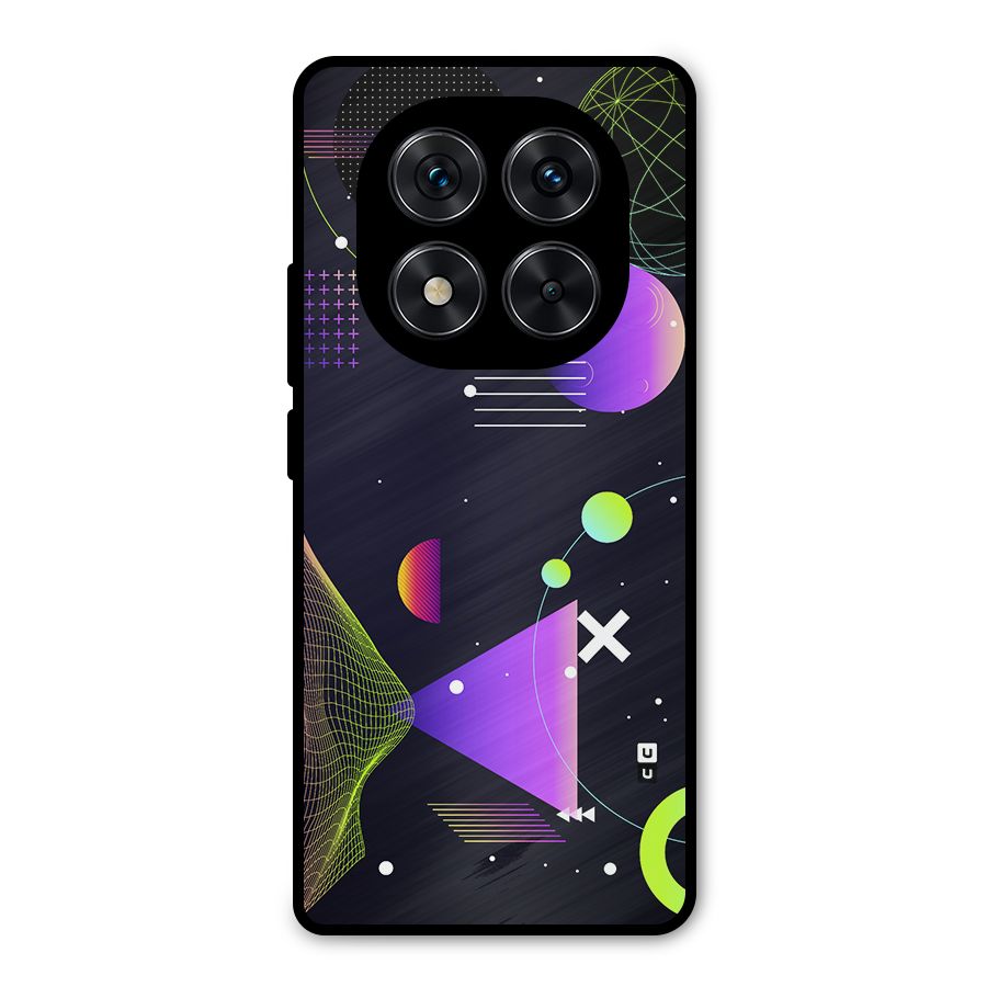 Geometrical Wireframe Metal Back Case for Redmi Note 14 Pro 5G