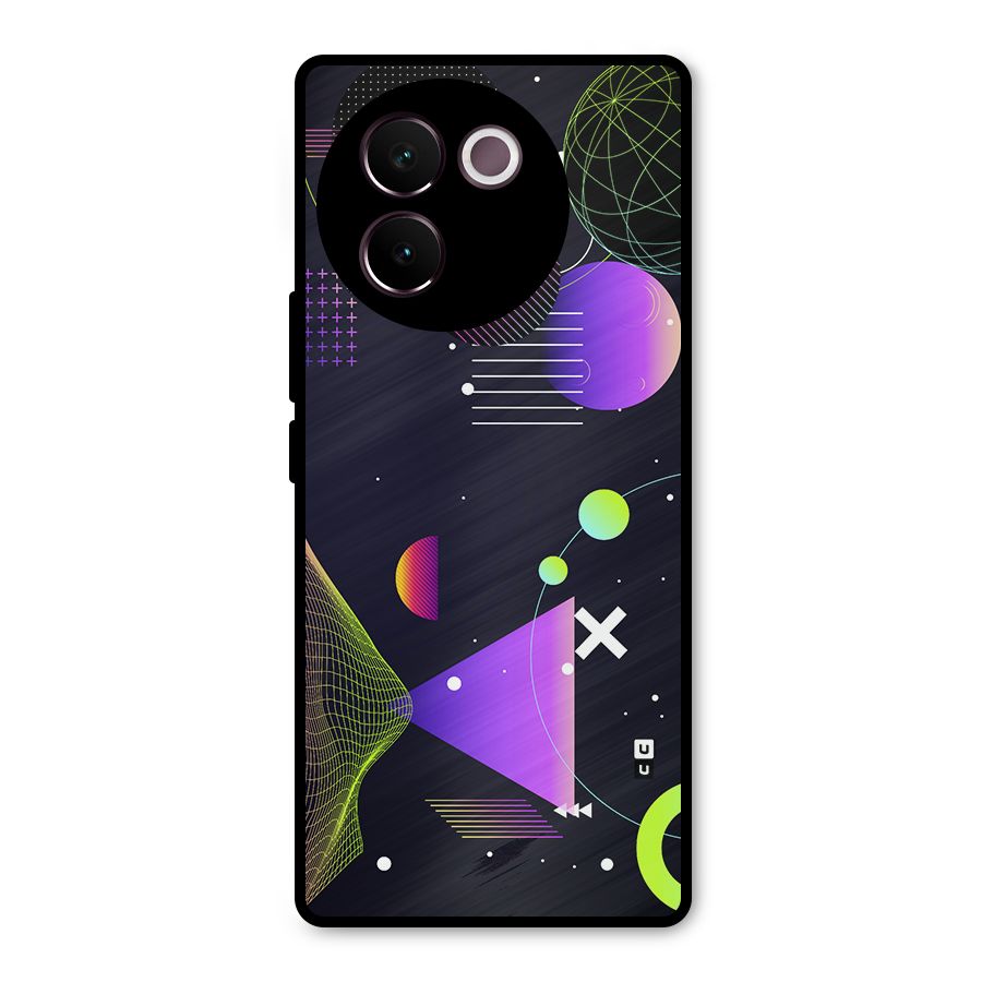 Geometrical Wireframe Metal Back Case for Vivo V30e