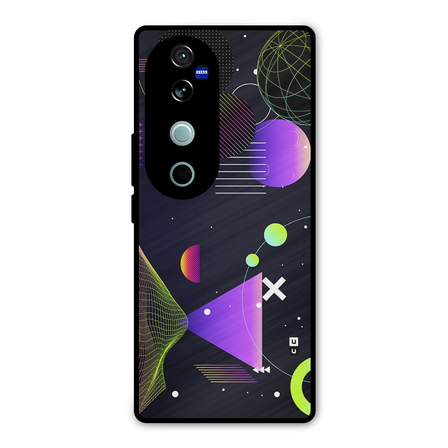 Geometrical Wireframe Metal Back Case for Vivo V40