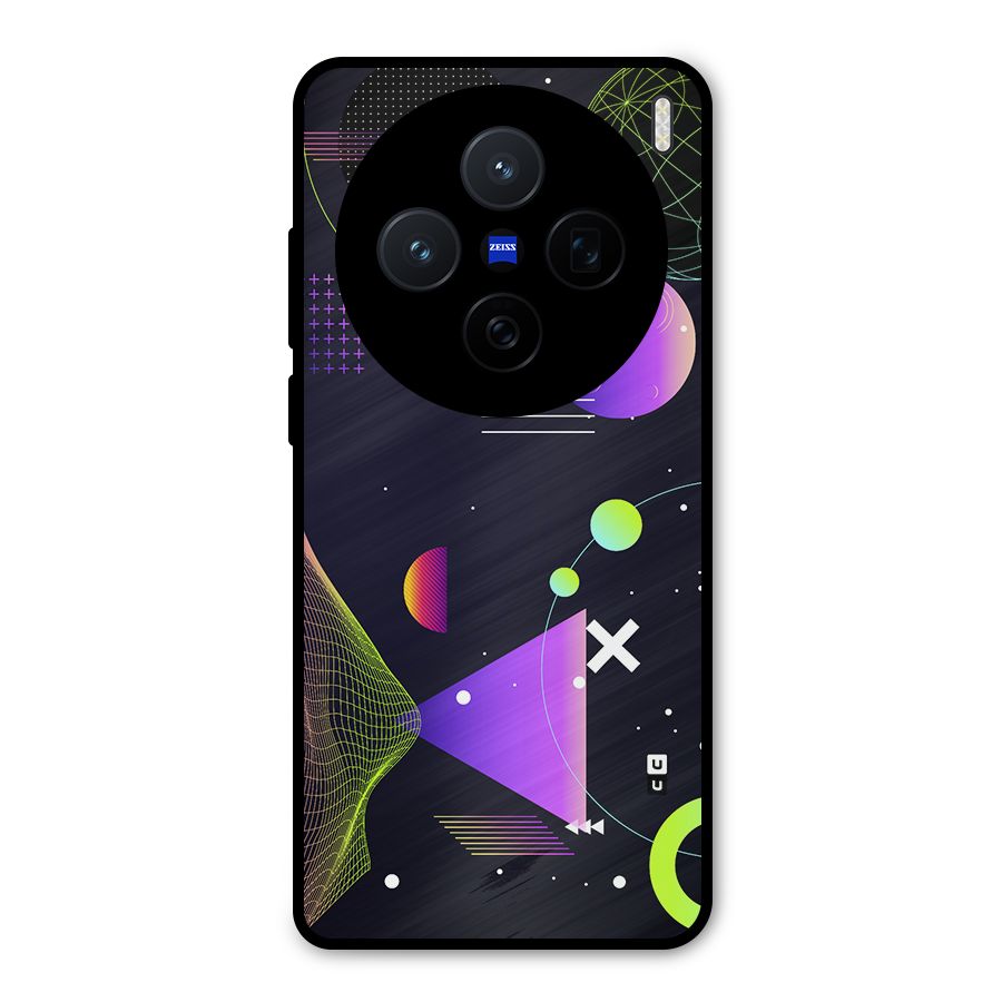 Geometrical Wireframe Metal Back Case for Vivo X200