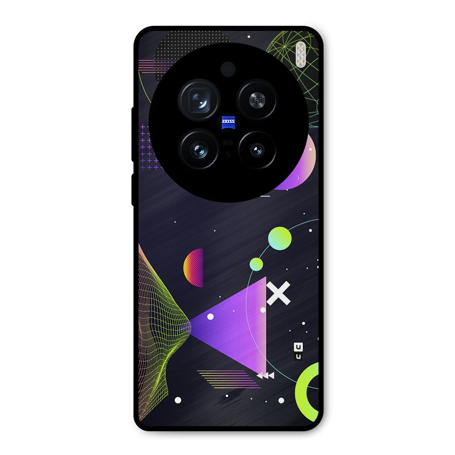 Geometrical Wireframe Metal Back Case for Vivo X200 Pro