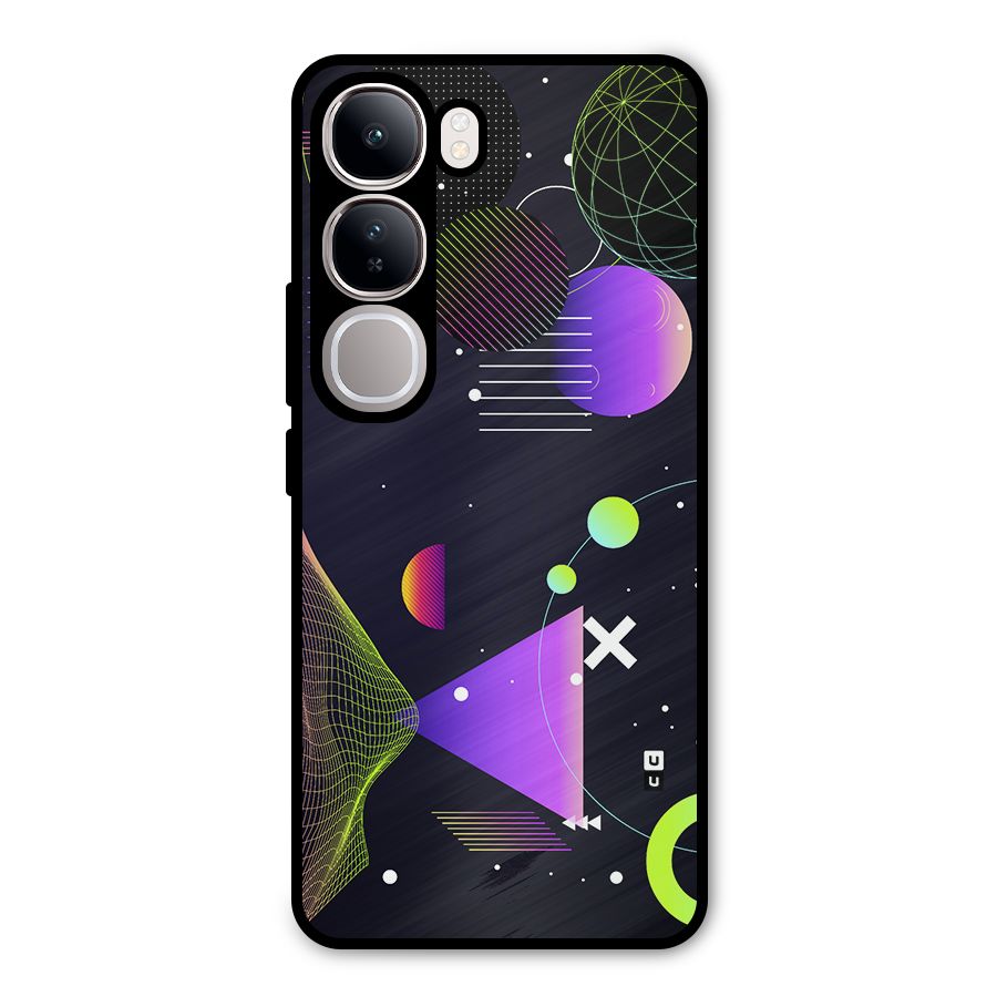 Geometrical Wireframe Metal Back Case for Vivo Y300