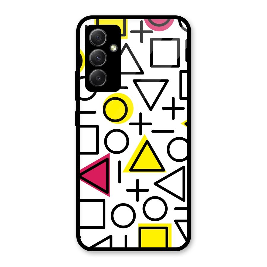 Geometry Pattern Glass Back Case for Galaxy A34