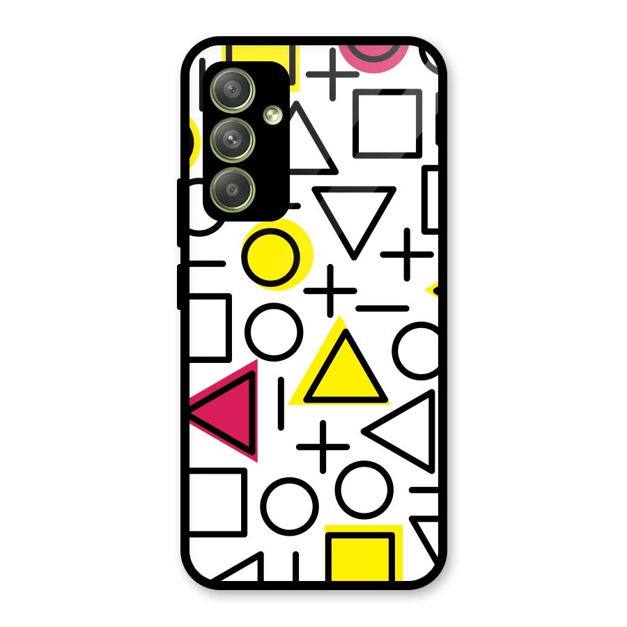 Geometry Pattern Glass Back Case for Galaxy A54