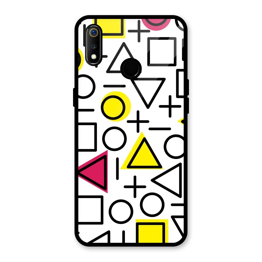 Geometry Pattern Glass Back Case for Realme 3i