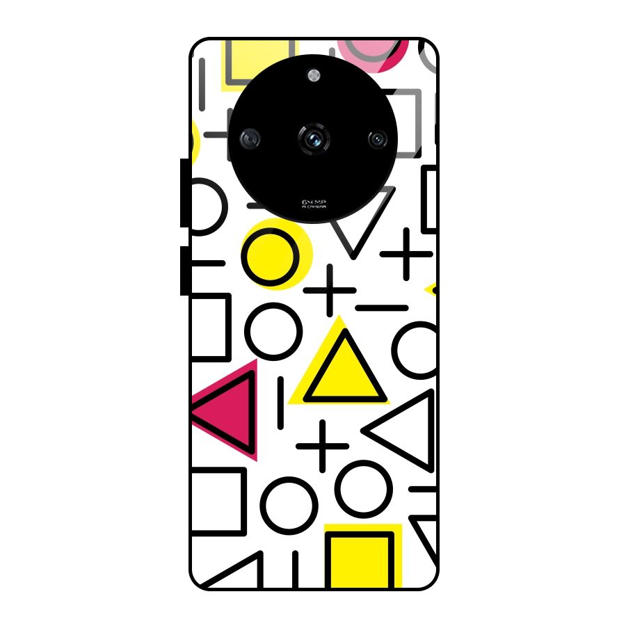 Geometry Pattern Glass Back Case for Realme Narzo 60 5G