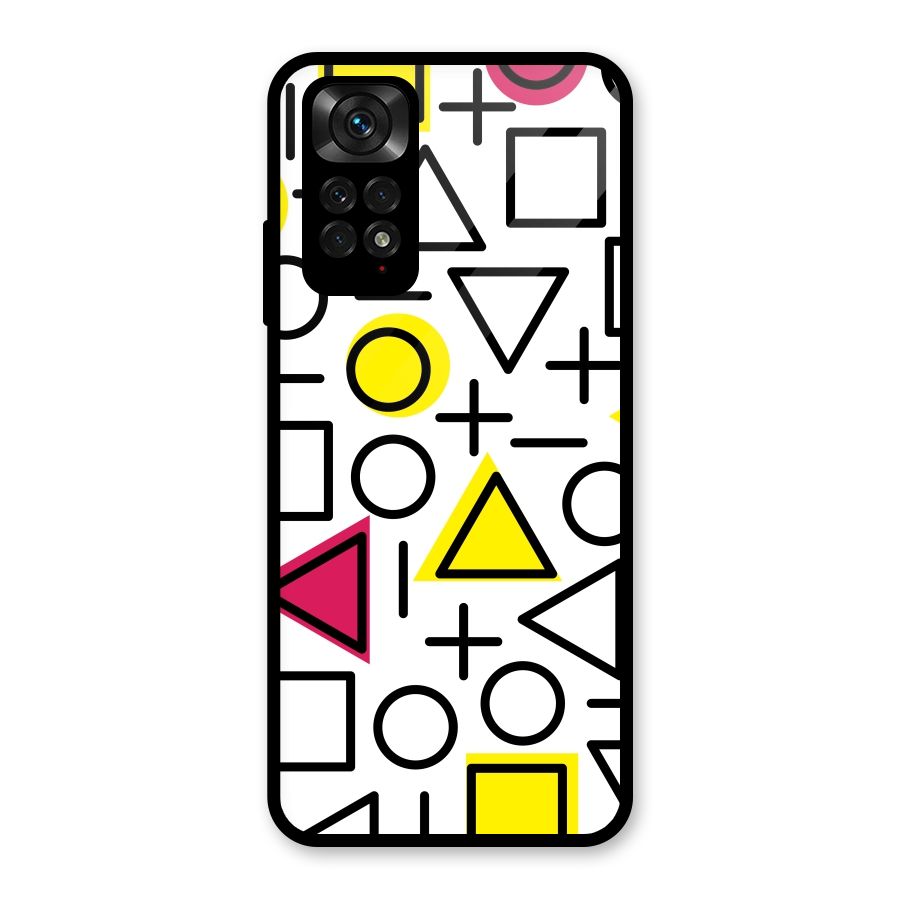 Geometry Pattern Glass Back Case for Redmi Note 11S