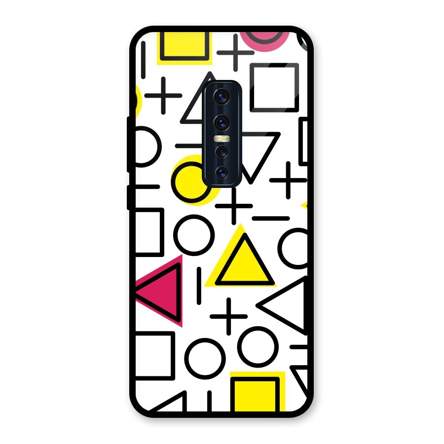 Geometry Pattern Glass Back Case for Vivo V17 Pro