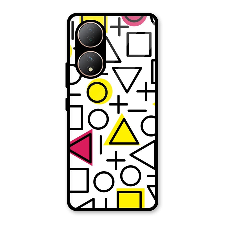 Geometry Pattern Glass Back Case for Vivo Y100A