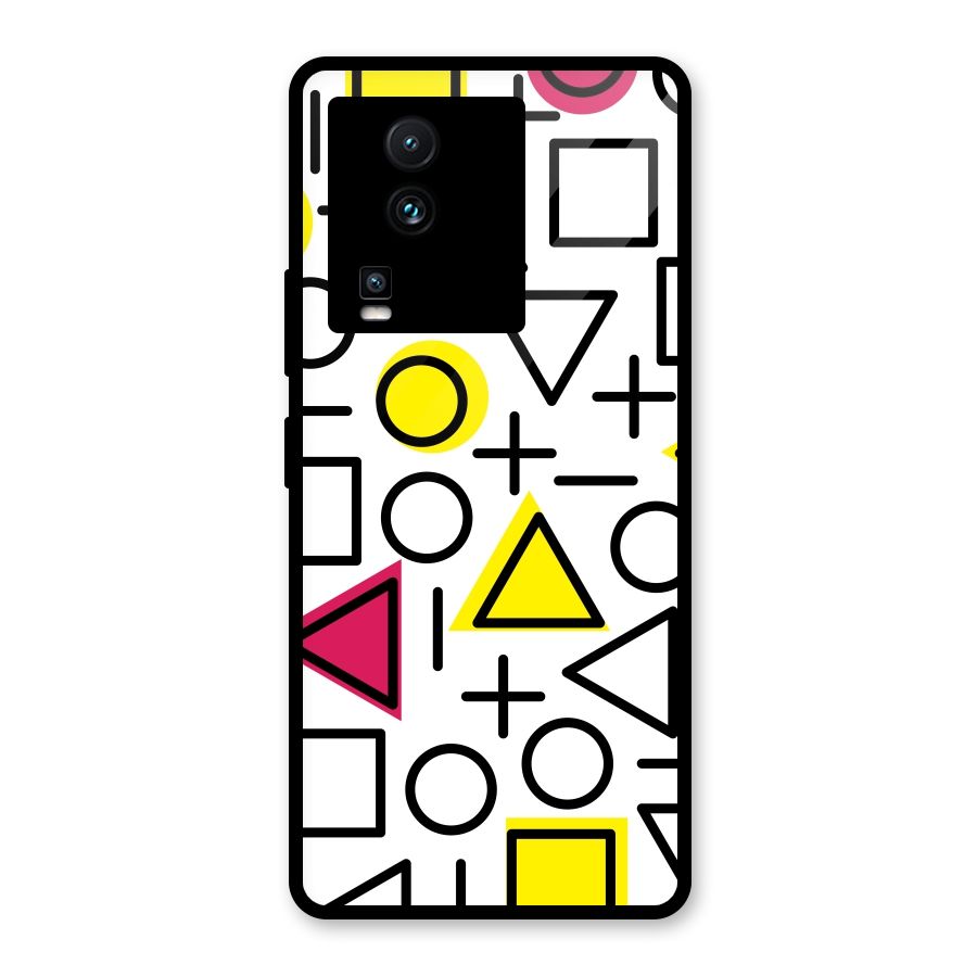 Geometry Pattern Glass Back Case for Vivo iQOO Neo 7 Pro