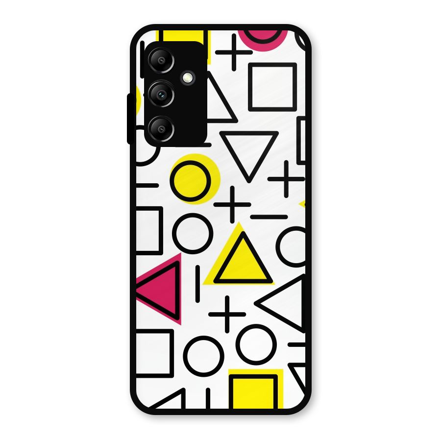 Geometry Pattern Metal Back Case for Galaxy A14 5G