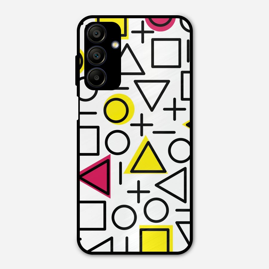 Geometry Pattern Metal Back Case for Galaxy A15 5G