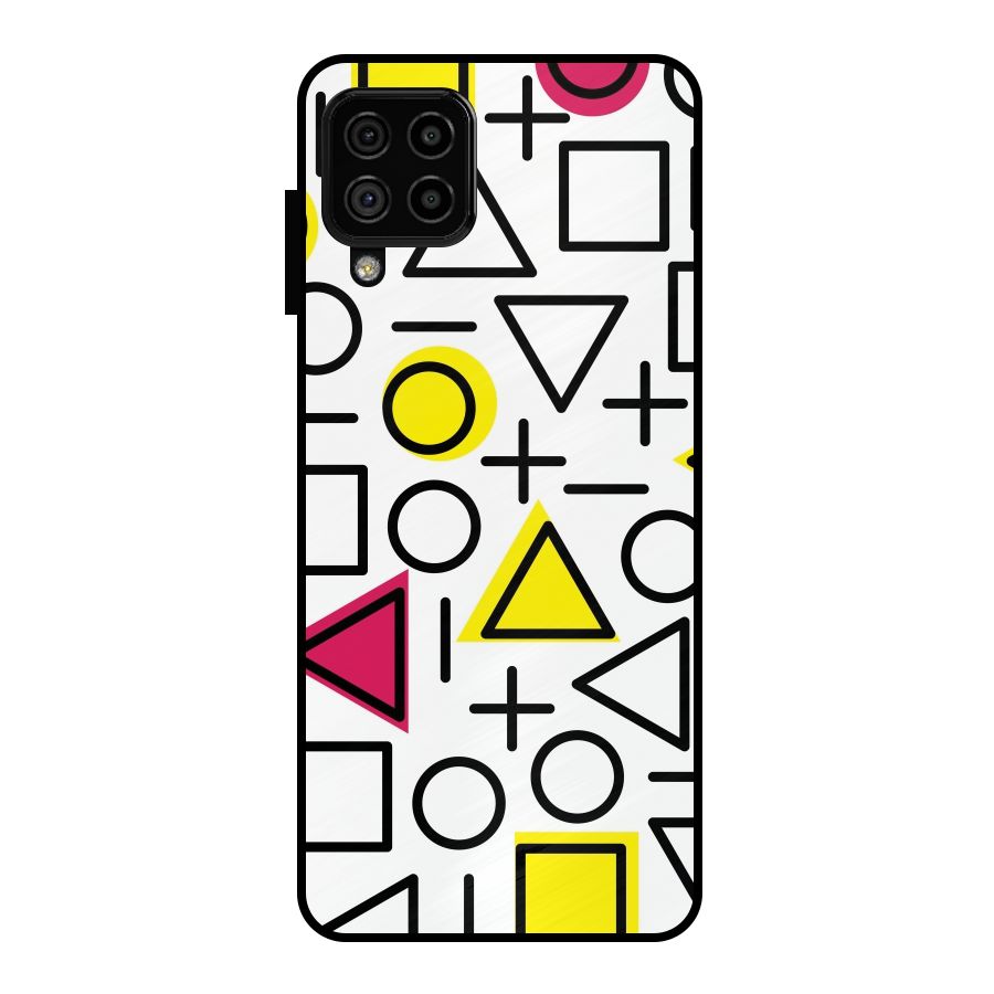Geometry Pattern Metal Back Case for Galaxy A22 4G