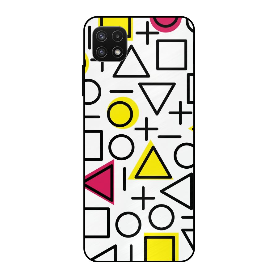 Geometry Pattern Metal Back Case for Galaxy A22 5G