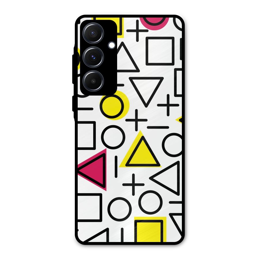 Geometry Pattern Metal Back Case for Galaxy A55